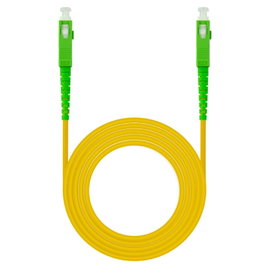 Nanocable Cable de Fibra Óptica SC/APC a SC/APC Monomodo 5 m Amarillo